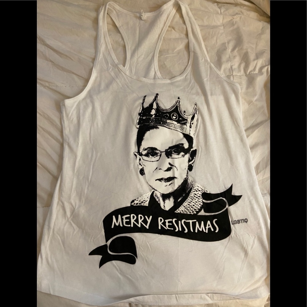 Ruth Bader Ginsburg Tank! Merry Resistmas! 🌲